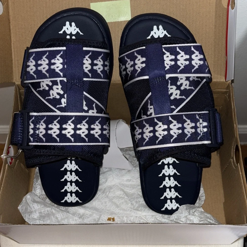 Kappa Adjustable Blue White Sandals